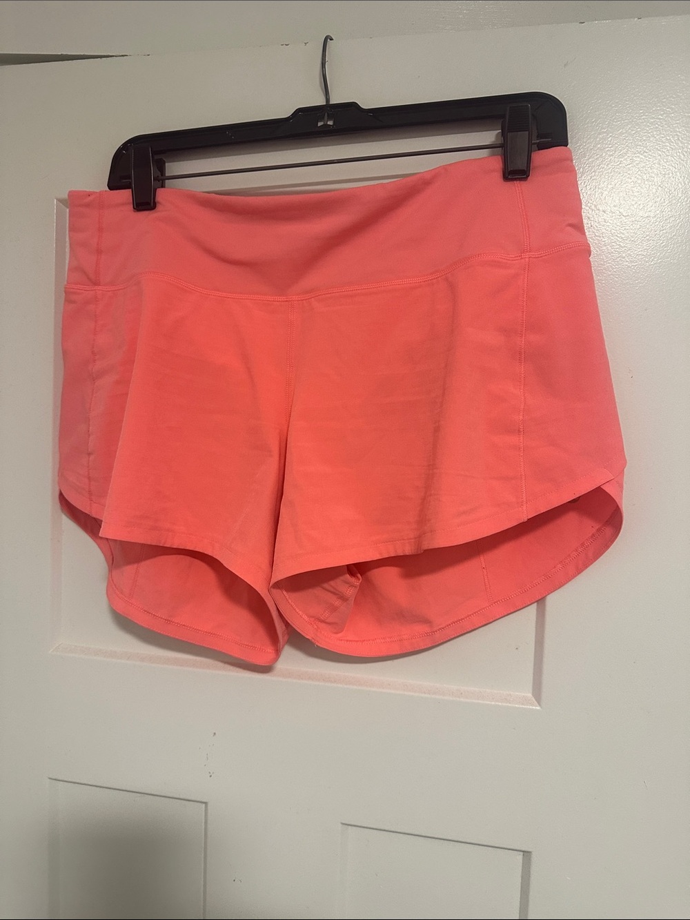 Lululemon Speedup mid ride 4 inch inseam shorts- Coral Pink